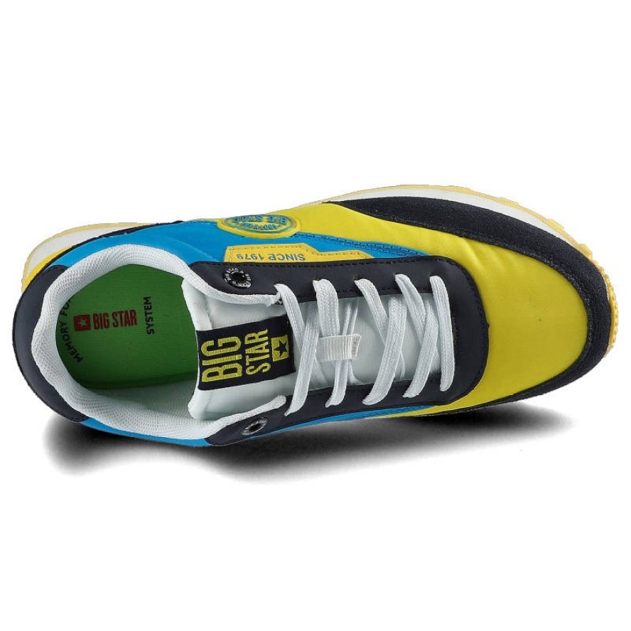 Żółte Sneakersy Big Star Damskie Modne Obuwie