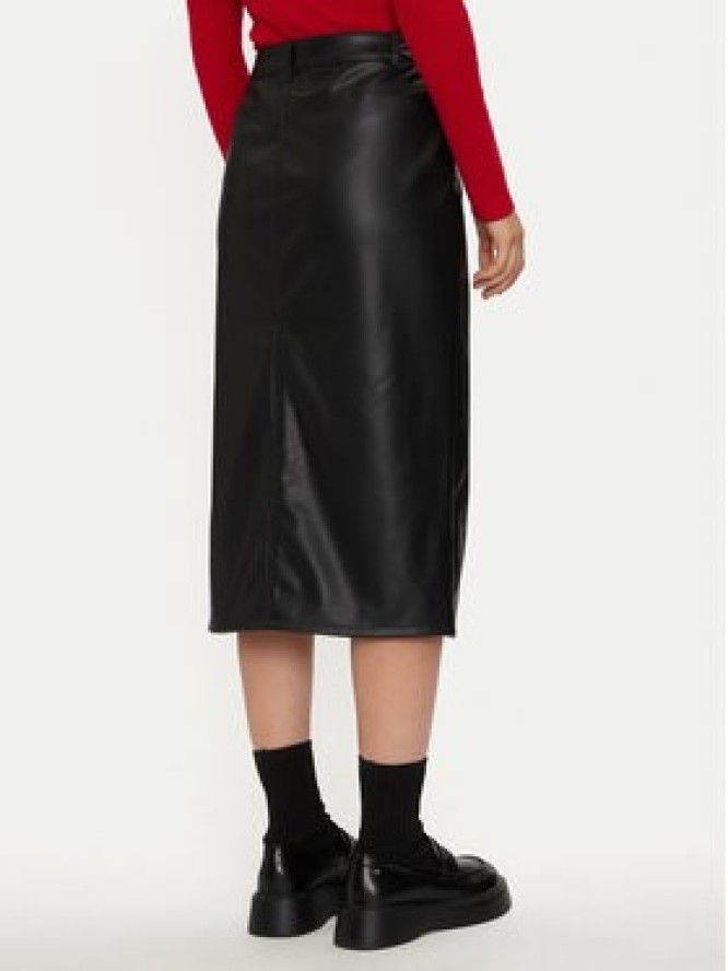JDY Spódnica z imitacji skóry Alexa 15330385 Czarny Slim Fit