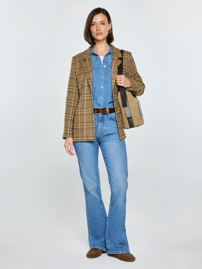 Marynarka damska w kratę Galani 601