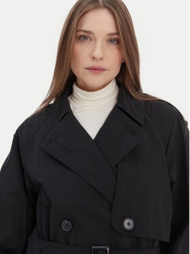 Tommy Hilfiger Trencz WW0WW45632 Czarny Oversize