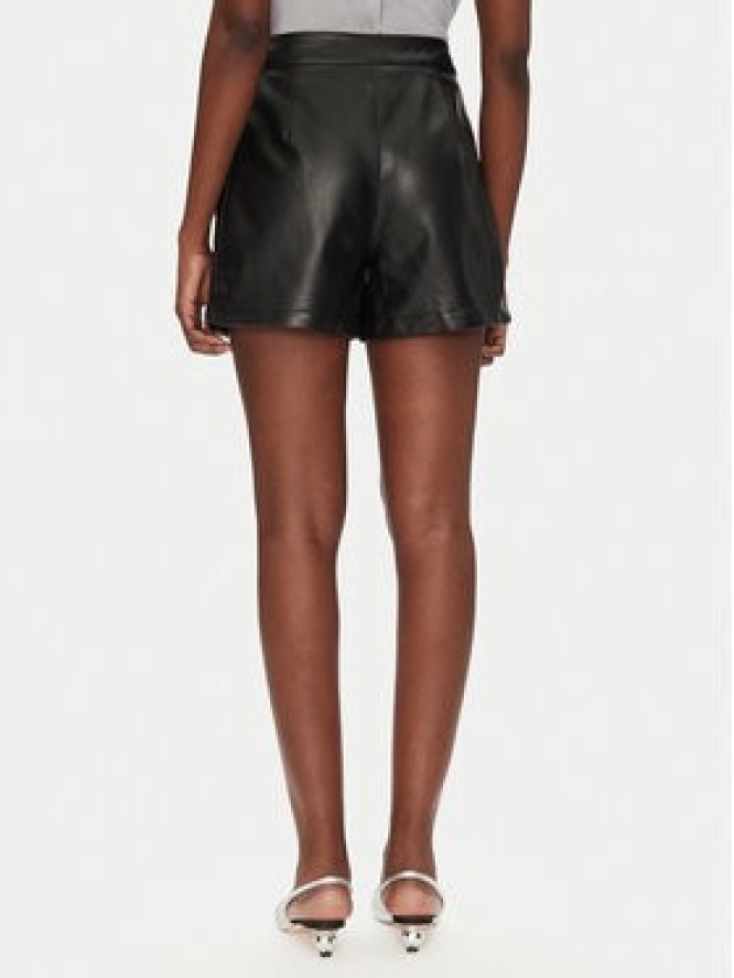 Morgan Szorty z imitacji skóry 251-SHELLY M Czarny Regular Fit