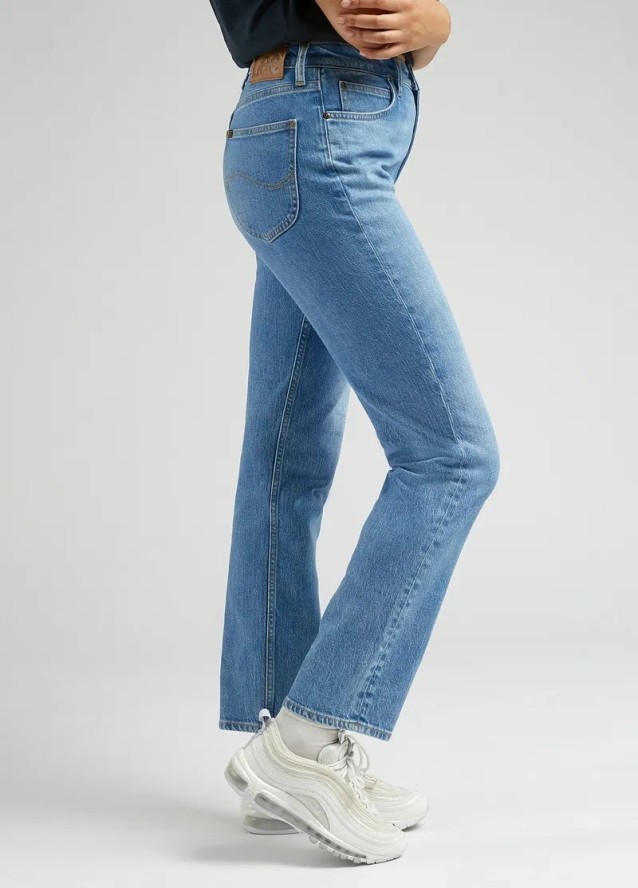 LEE DAMSKIE SPODNIE JEANSOWE LEE CAROL ROCKY BLUE 112328372