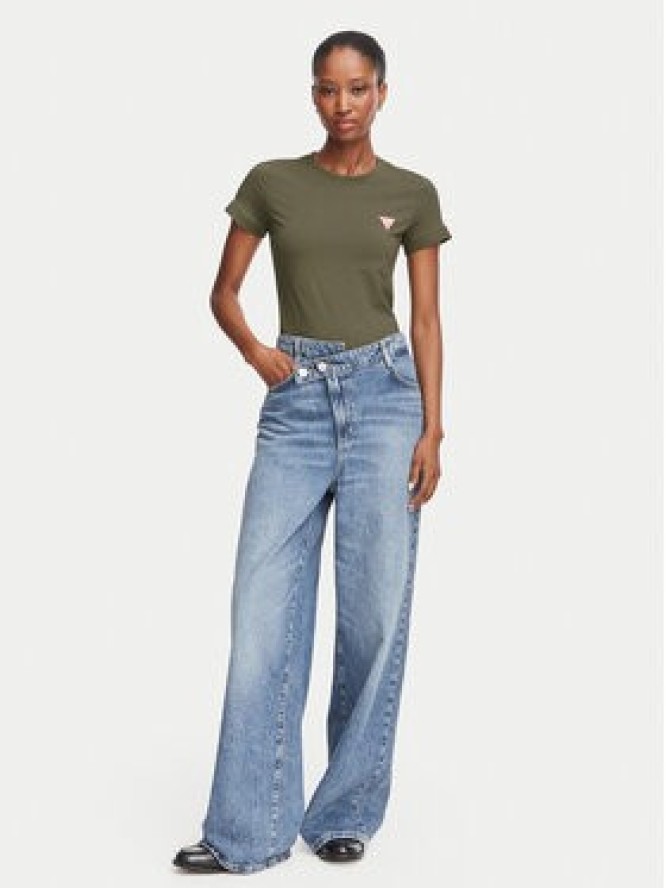 Guess T-Shirt W2YI44 J1314 Khaki Regular Fit