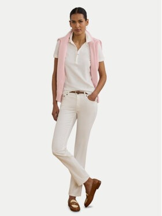 LAUREN RALPH LAUREN Polo 200966128001 Biały Slim Fit