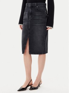 Marella Spódnica jeansowa 2523106054200 Czarny Regular Fit