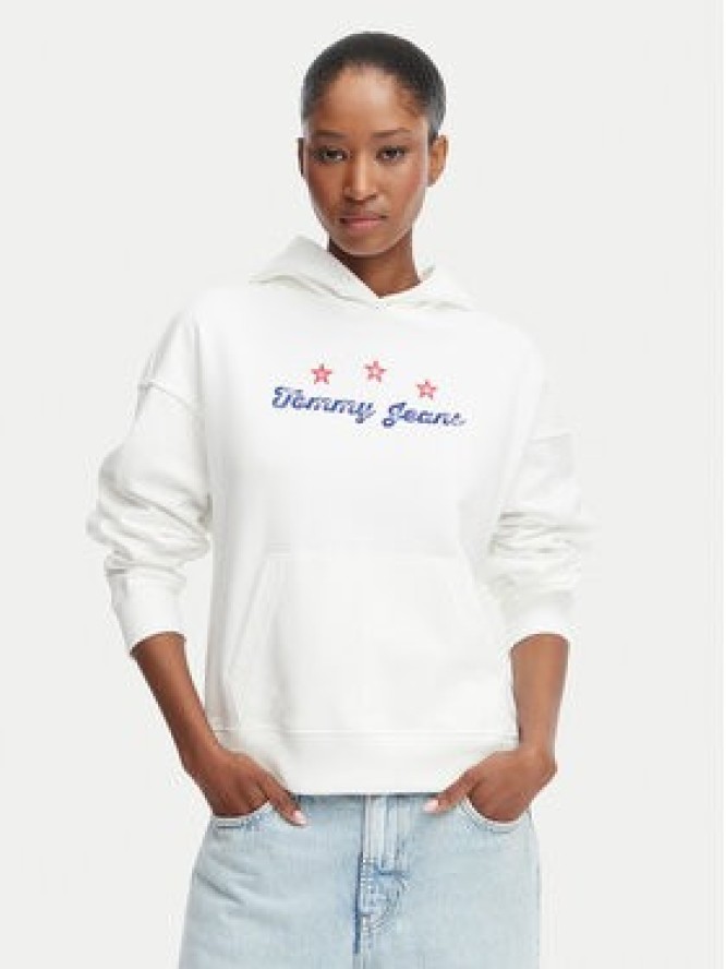 Tommy Jeans Bluza Star Novelty DW0DW23484 Biały Boxy Fit