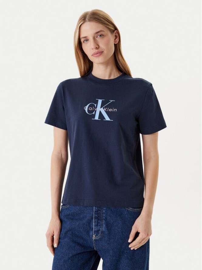 Calvin Klein Jeans T-Shirt Hero Classic LV047B865G Granatowy Regular Fit