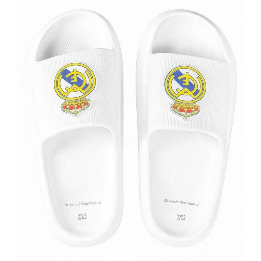 Real Madryt klapki junior beach pool flip flops white EVA białe