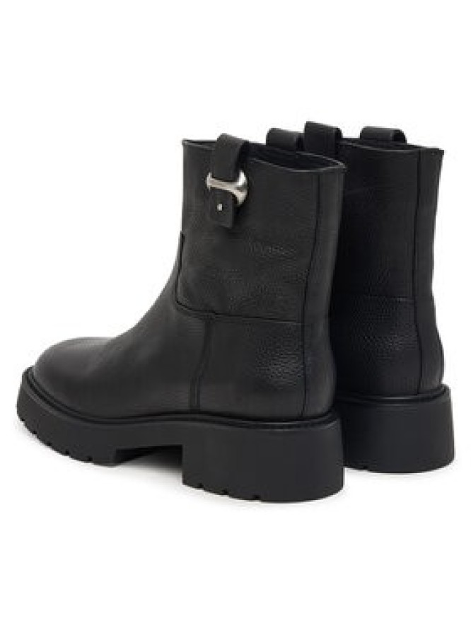 Calvin Klein Botki Chunky Ankle Boot Lth Hdw HW0HW03202 Czarny