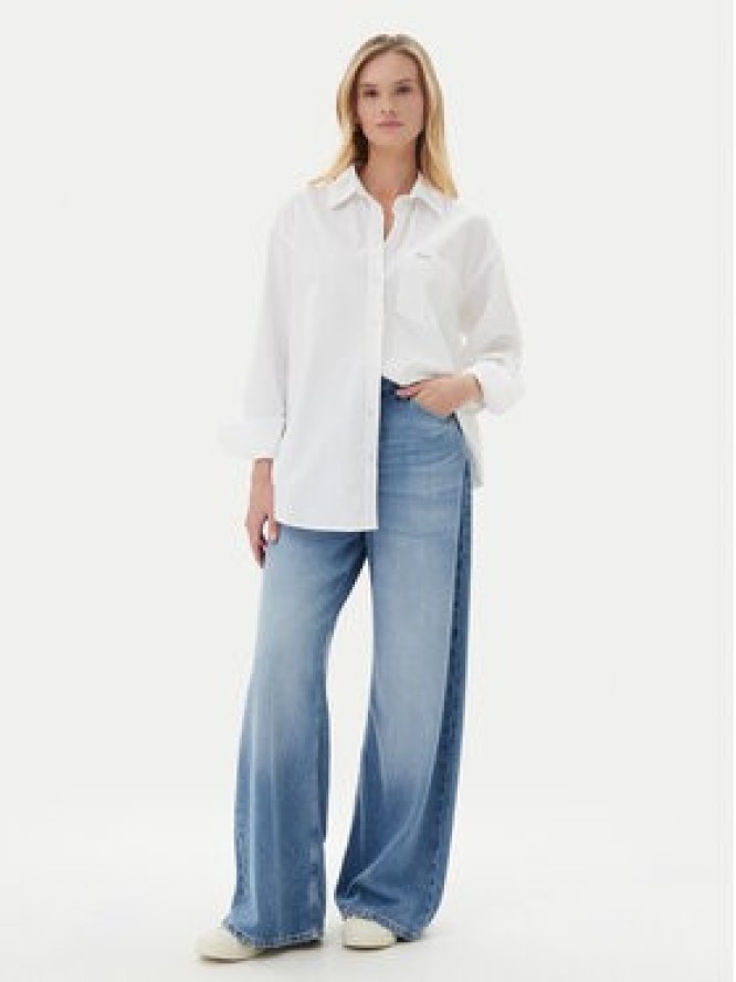 Guess Jeans Koszula W4YH22 WGCF1 Biały Relaxed Fit
