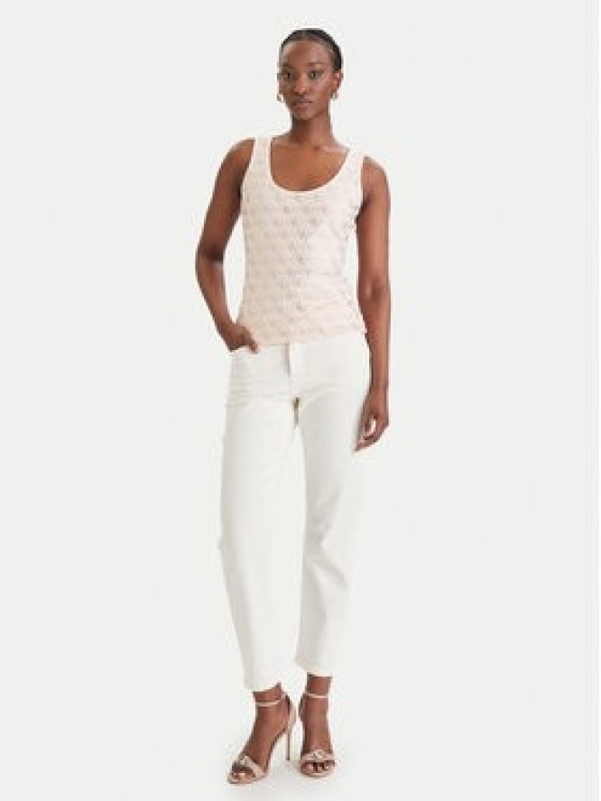 Guess Top W6GP10 K2932 Beżowy Regular Fit