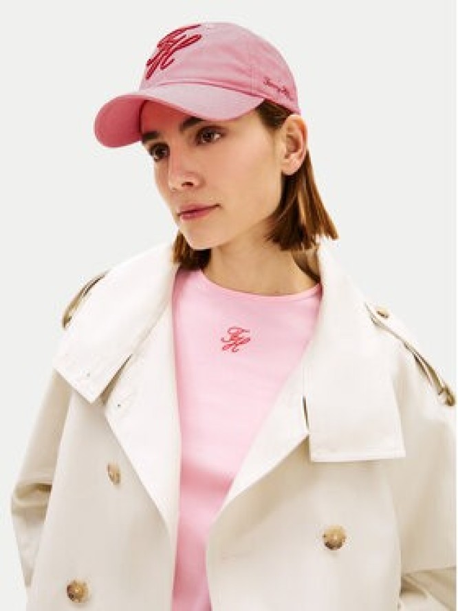 Tommy Hilfiger Czapka z daszkiem Logo Embroidery Baseball Cap AW0AW18338 Różowy