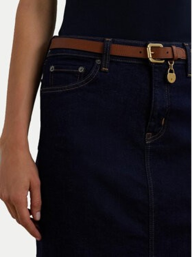 LAUREN RALPH LAUREN Spódnica jeansowa 200813134001 Granatowy Straight Fit