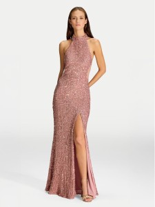 Hey Kyla Sukienka wieczorowa 5AJ006HK Różowy Slim Fit