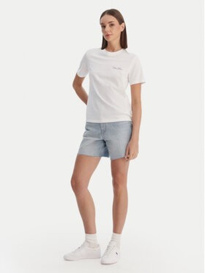 Calvin Klein T-Shirt Calvin Klein-Lv047E809G Yaa LV047E809G Biały Classic Fit
