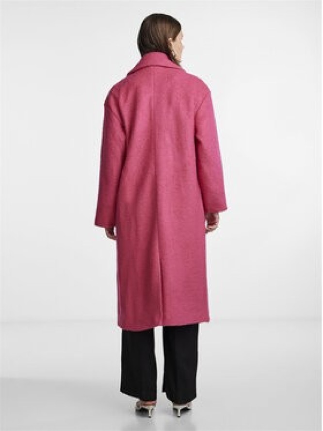 YAS Płaszcz wełniany Mila 26030712 Różowy Loose Fit