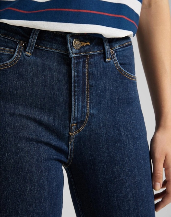 SPODNIE DAMSKIE LEE SCARLETT HIGH ZIP STONE TRAVIS L31BMOBJ 112107036