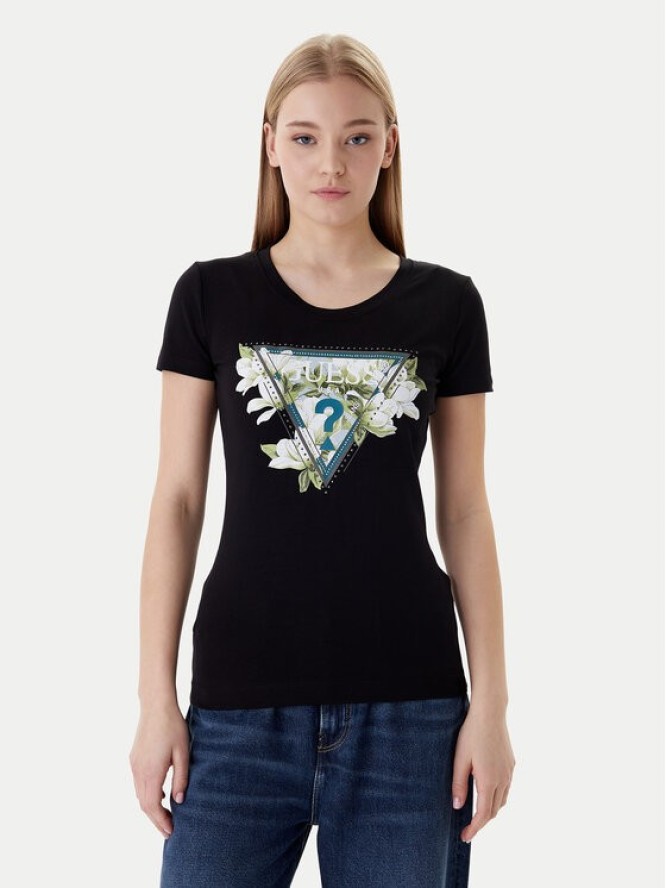 Guess T-Shirt W6RI35 J1314 Czarny Slim Fit