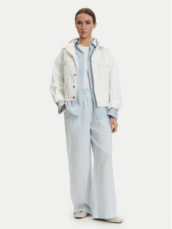 Tommy Jeans Spodnie materiałowe DW0DW22285 Niebieski jasny Loose Fit