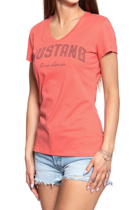 MUSTANG T SHIRT DAMSKI Alexia C Print Porcelain Rose 1009392 8204