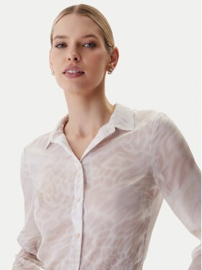 Guess Koszula W6RH73 WDW82 Beżowy Regular Fit