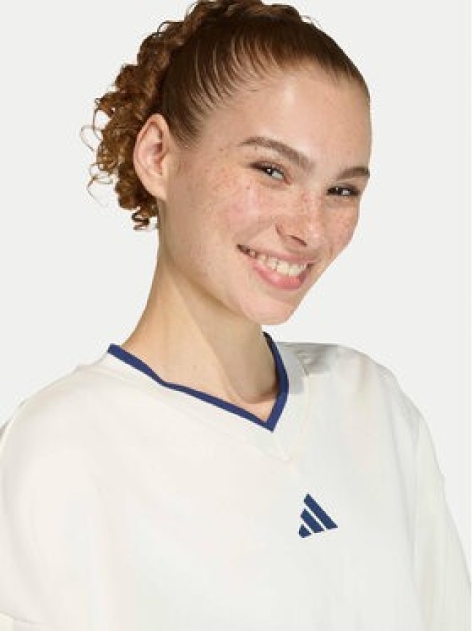 adidas Bluza Stadium JZ1074 Biały Loose Fit