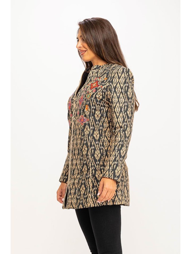 Peace & Love Kurtka przejściowa w kolorze złoto-czarnym rozmiar: XL