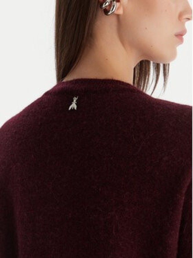 Patrizia Pepe Sweter 2K0326/K293-M536 Bordowy Regular Fit