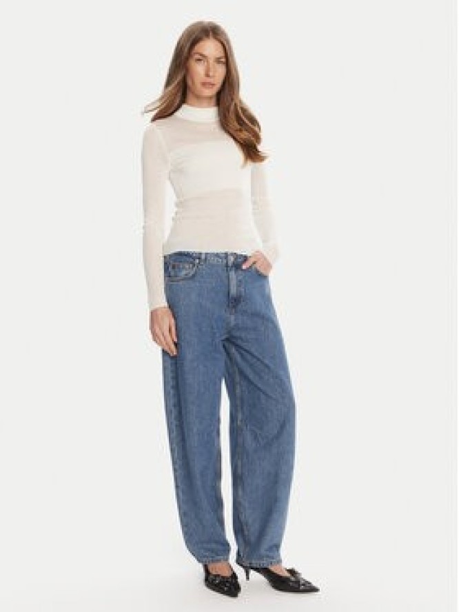 HUGO Sweter Slumy_B 50543045 Écru Slim Fit