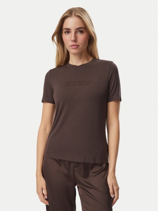 Guess T-Shirt O6GI00 KBF92 Brązowy Regular Fit