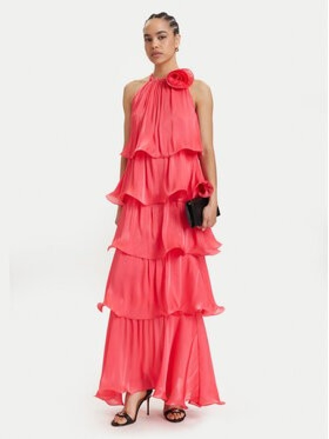 ACCESS FASHION Sukienka wieczorowa 63-3324-308 Koralowy Regular Fit
