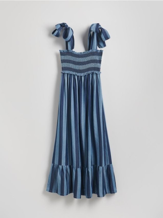 Sukienka z lyocellu - niebieski