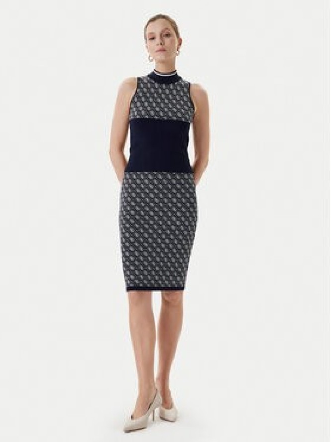 Guess Spódnica ołówkowa W4BD53 Z37K0 Granatowy Regular Fit