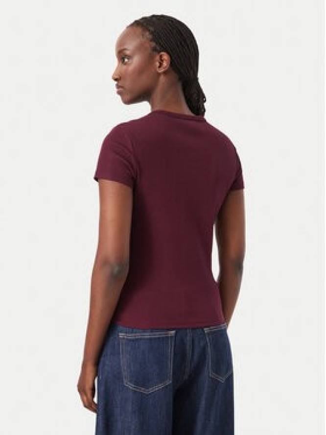 Tommy Jeans T-Shirt EssentialDW0DW17383 Fioletowy Slim Fit