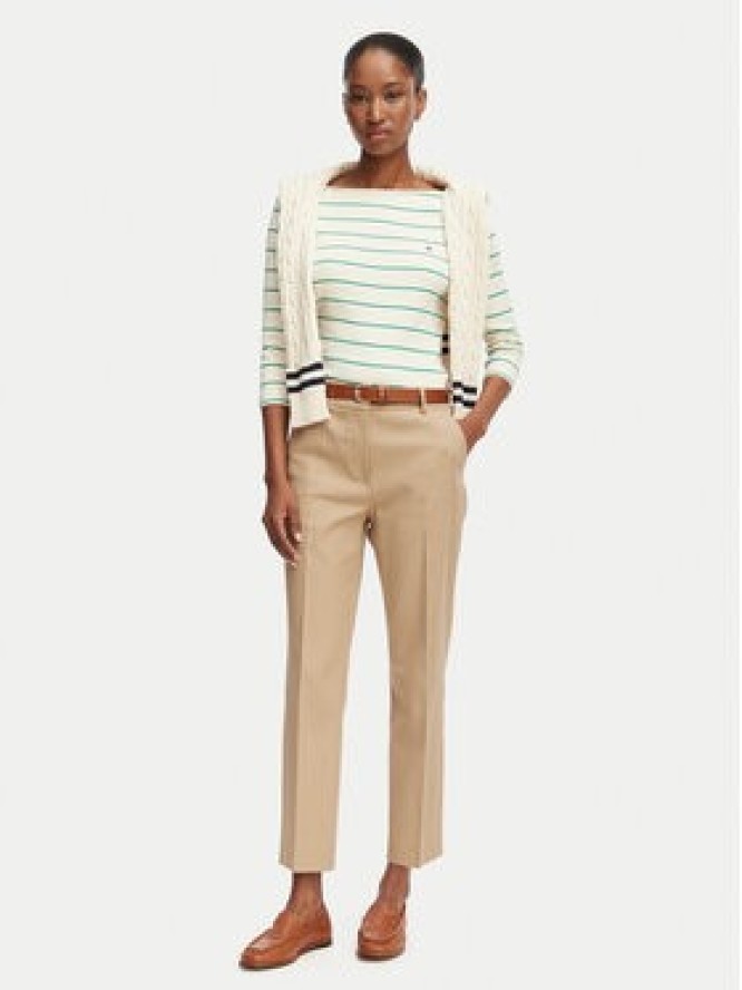 Tommy Hilfiger Bluzka New Cody WW0WW40589 Kremowy Slim Fit