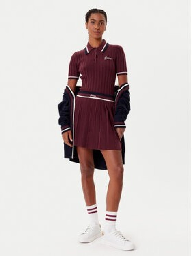 Guess Sweter V5BP04 Z1152 Bordowy Regular Fit