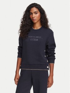 Guess Bluza W6YQ23 K5316 Granatowy Regular Fit