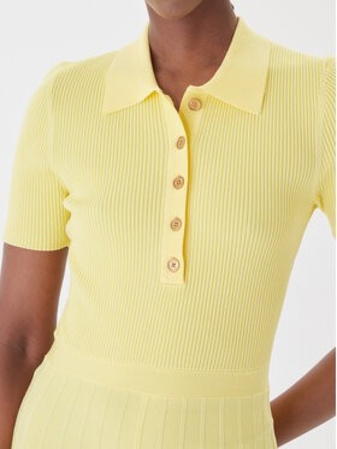 MICHAEL Michael Kors Sukienka dzianinowa MT5834F33D Żółty Regular Fit