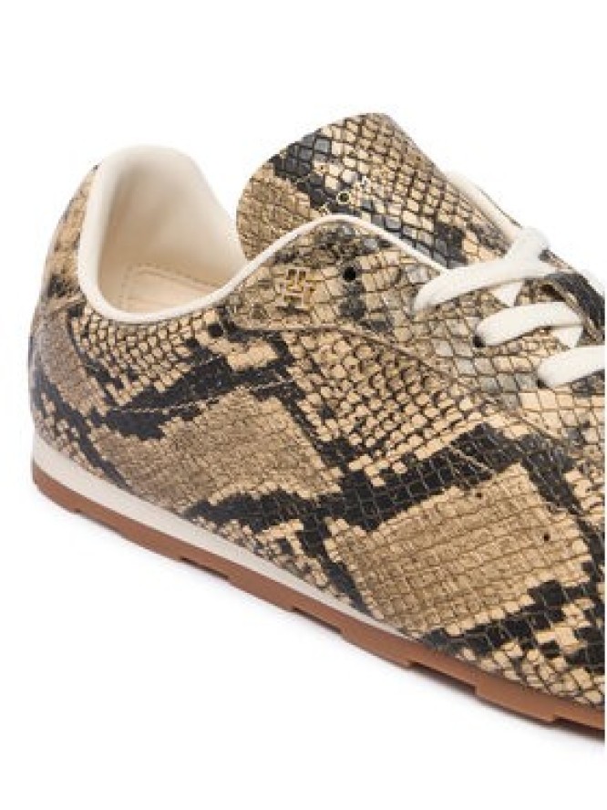 Tommy Hilfiger Sneakersy Bella Sneaker Snake FW0FW09415 Brązowy