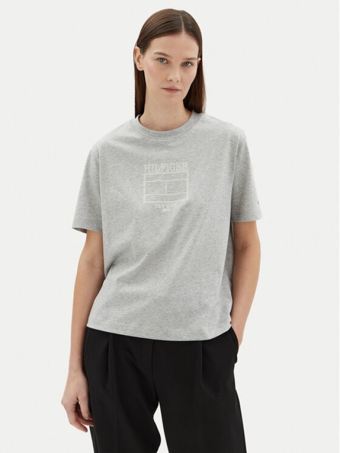 Tommy Hilfiger T-Shirt WW0WW45525 Szary Relaxed Fit