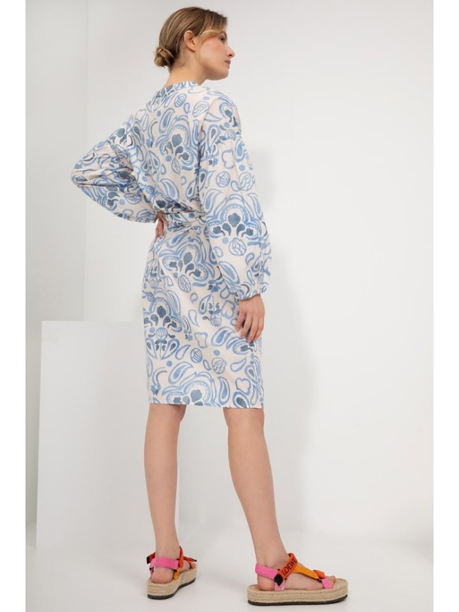 Josephine & Co Sukienka "Geike" w kolorze niebiesko-białym rozmiar: 40