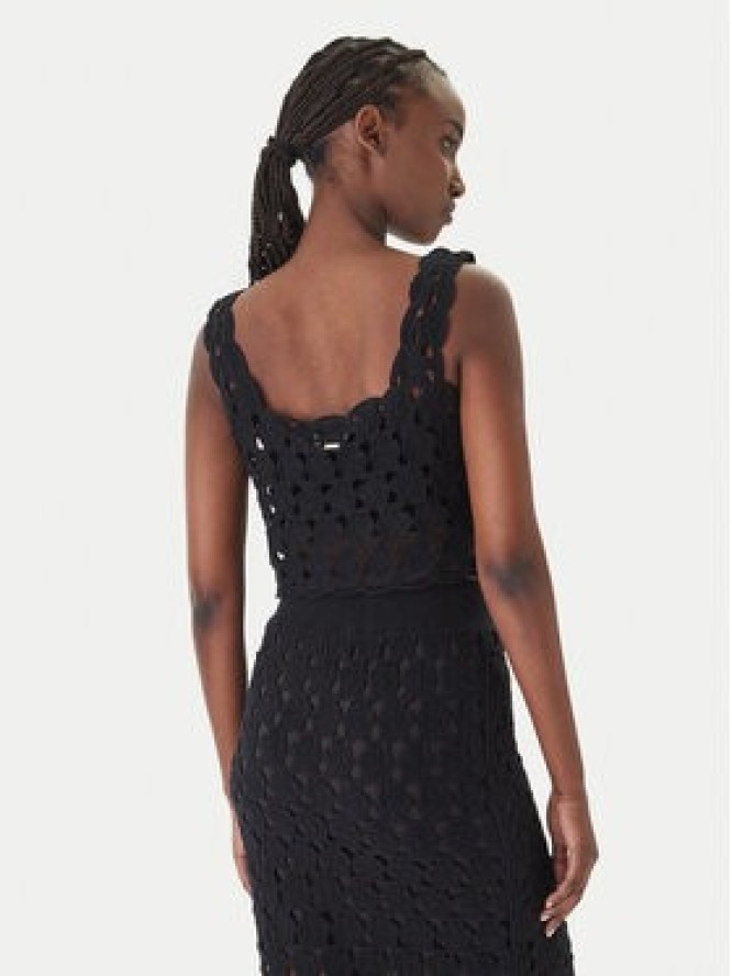 Fracomina Top FR26ST4017K488R6 Czarny Slim Fit