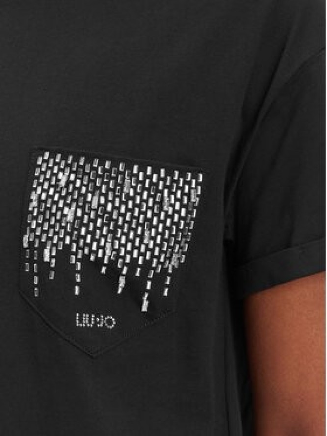 Liu Jo T-Shirt WA6372 JS923 Czarny Regular Fit