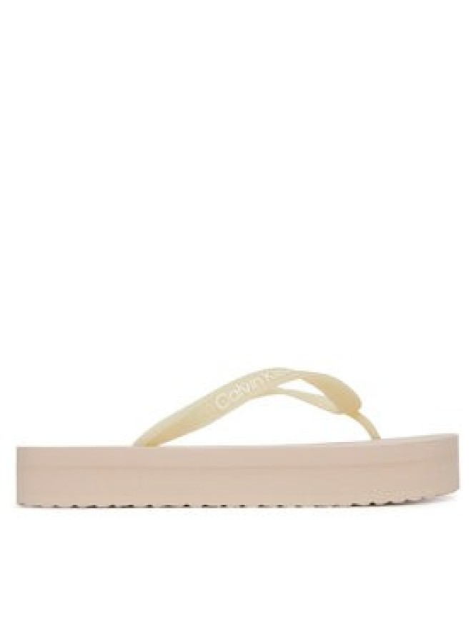 Calvin Klein Jeans Japonki Beach Sandal Flatform Tpu YW0YW01830 Beżowy