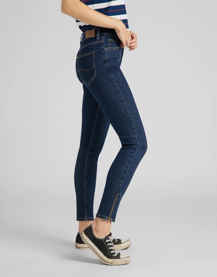 SPODNIE DAMSKIE LEE SCARLETT HIGH ZIP STONE TRAVIS L31BMOBJ 112107036