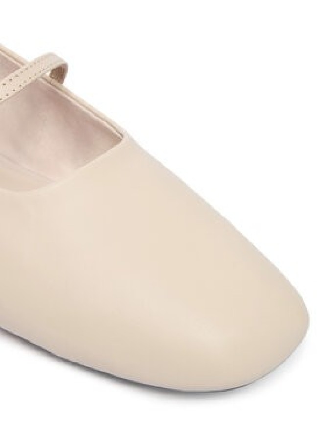 Calvin Klein Baleriny Oblique Ballerina Mj Lth Hdw HW0HW02847 Écru