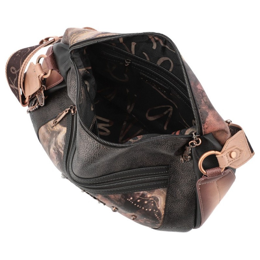 Brązowa Torebka Anekke Modna Listonoszka Damska