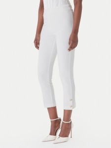 Rinascimento Spodnie materiałowe CFC0128641003 Biały Slim Fit