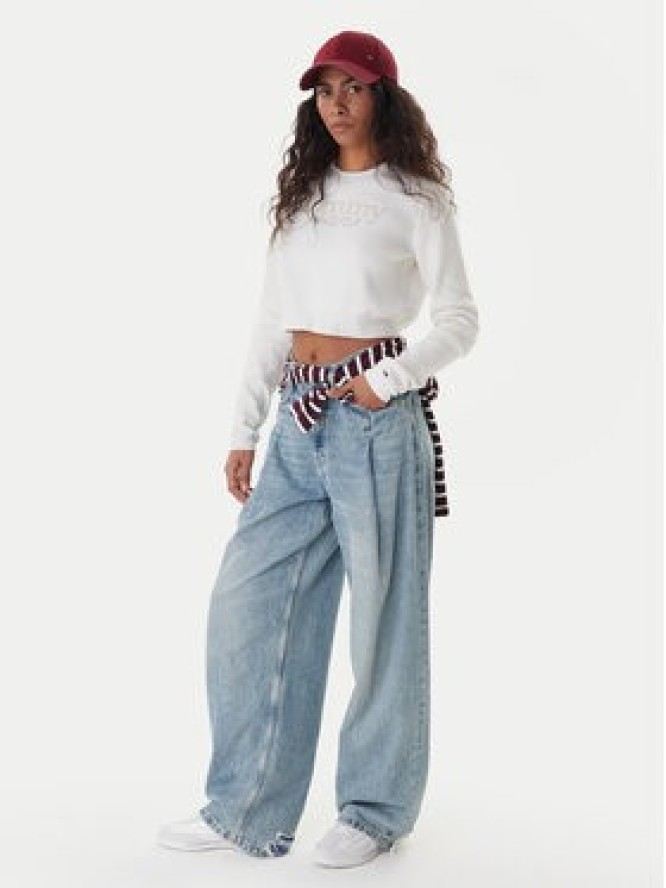 Tommy Jeans Sweter Chenille DW0DW22028 Écru Regular Fit