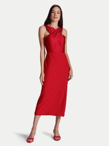 Swing Sukienka koktajlowa 5AI17900 Czerwony Slim Fit